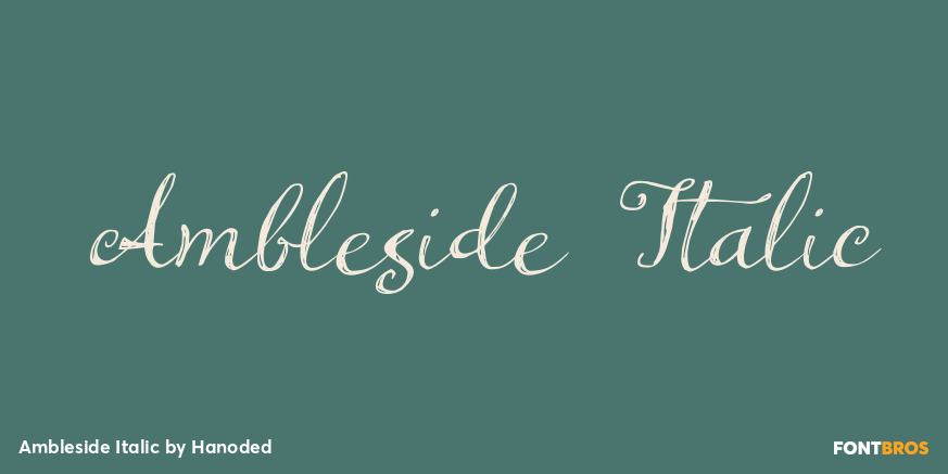 Ambleside Italic Font Poster #1