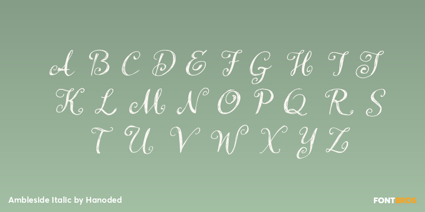 Ambleside Italic Font Poster #2