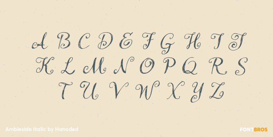 Ambleside Italic Font Poster #2