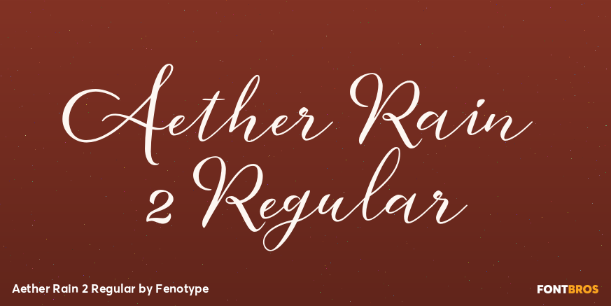 Aether Rain 2 Regular Font Poster #1