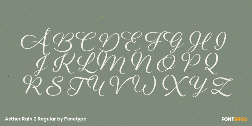 Aether Rain 2 Regular Font Poster #2