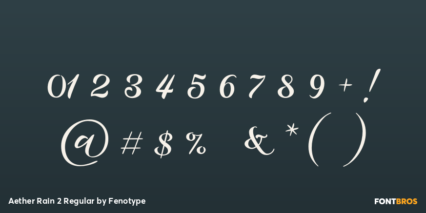 Aether Rain 2 Regular Font Poster #4