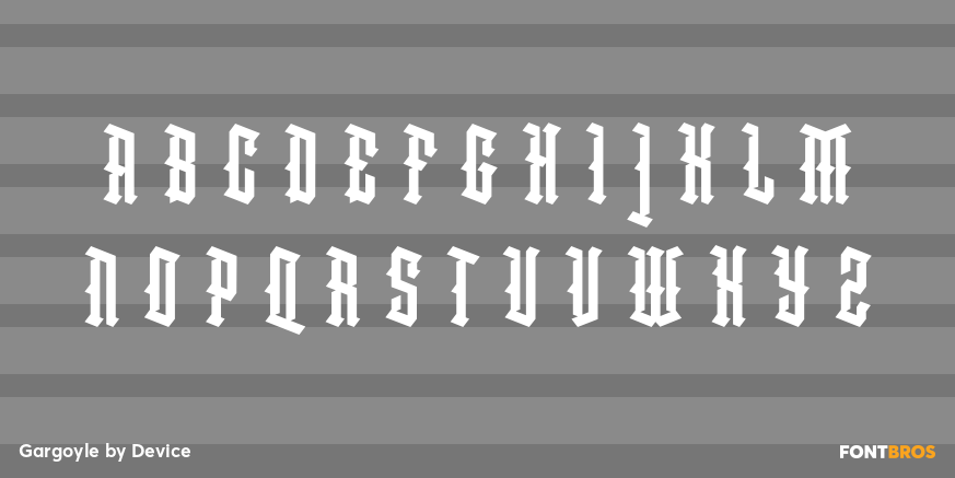 Gargoyle Font Poster #2