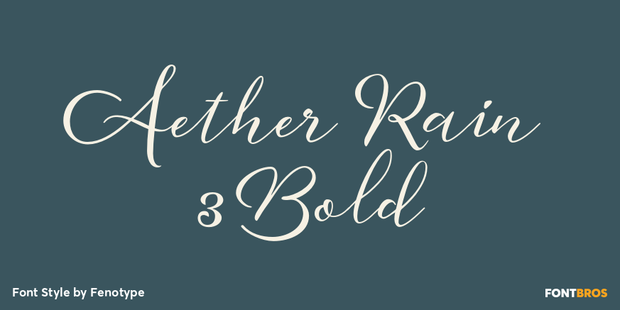 Aether Rain 3 Bold Font Poster #1