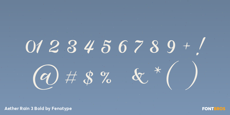Aether Rain 3 Bold Font Poster #1