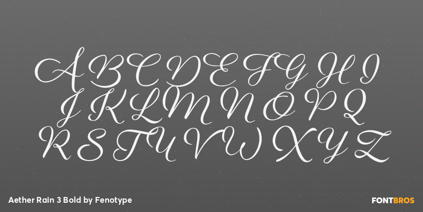 Aether Rain 3 Bold Font Poster #2