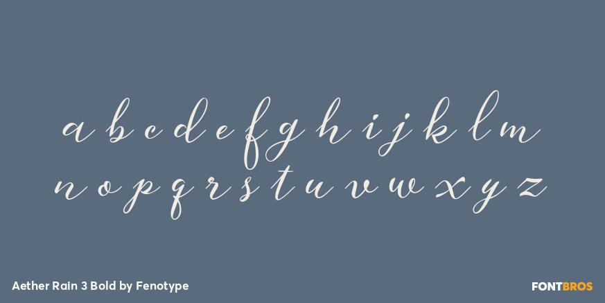 Aether Rain 3 Bold Font Poster #3