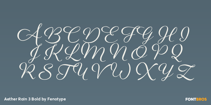 Aether Rain 3 Bold Font Poster #1