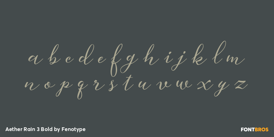 Aether Rain 3 Bold Font Poster #1