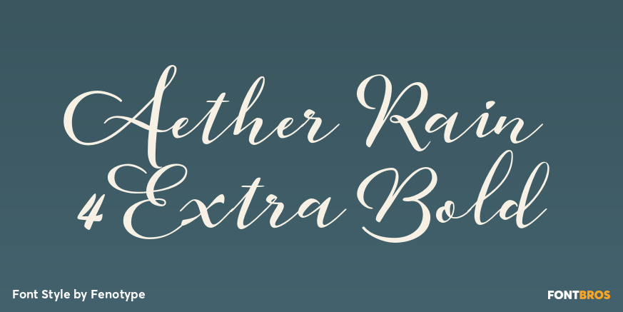 Aether Rain 4 Extra Bold Font Poster #1