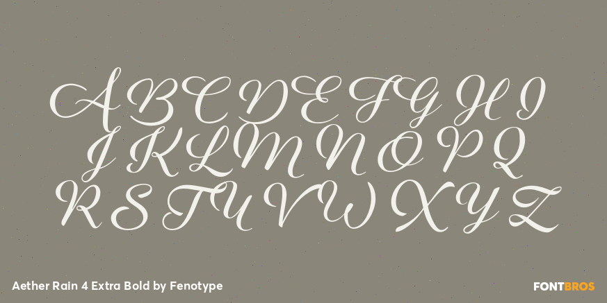 Aether Rain 4 Extra Bold Font Poster #2