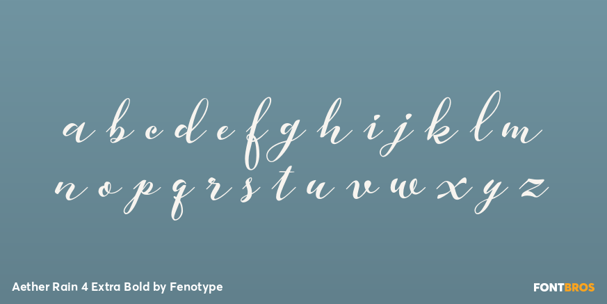 Aether Rain 4 Extra Bold Font Poster #3