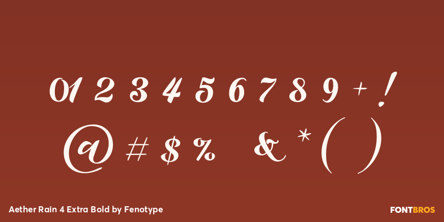 Aether Rain 4 Extra Bold Font Poster #4