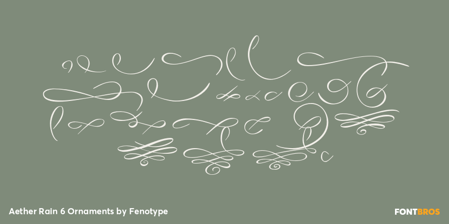 Aether Rain 6 Ornaments Font Poster #2