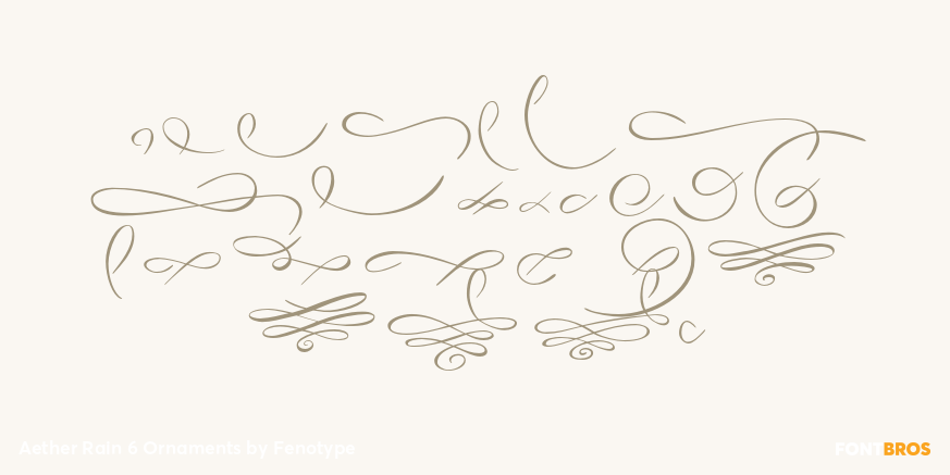 Aether Rain 6 Ornaments Font Poster #3