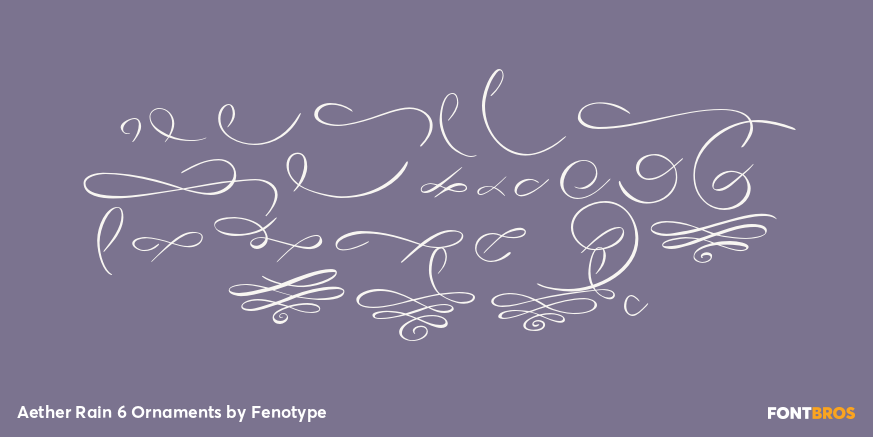 Aether Rain 6 Ornaments Font Poster #1