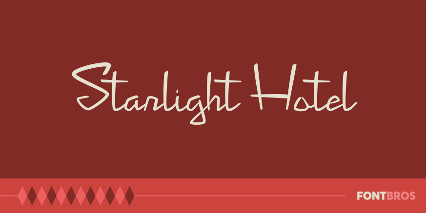 Starlight Hotel Font Poster