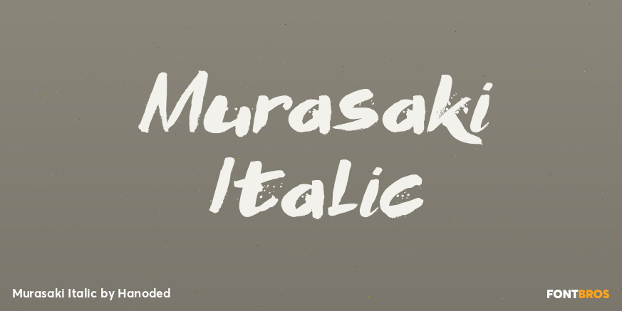 Murasaki Italic Font Poster #1