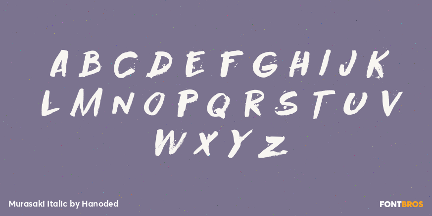 Murasaki Italic Font Poster #2