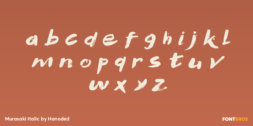 Murasaki Italic Font Poster #3