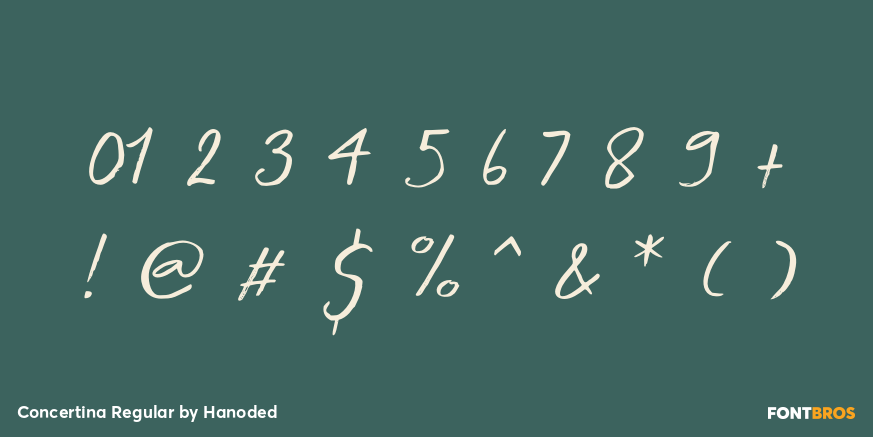 Concertina Regular Font Poster #4