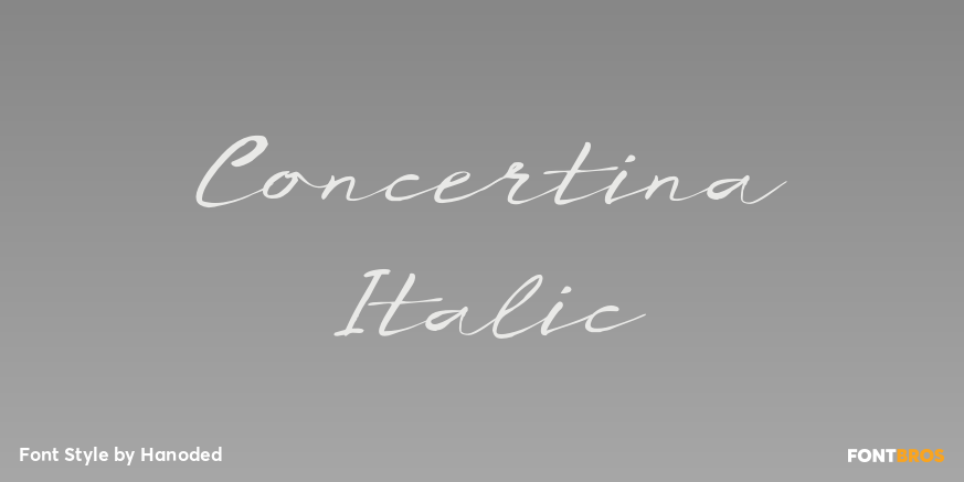 Concertina Italic Font Poster #1