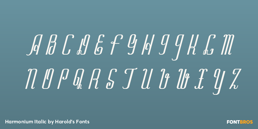 Harmonium Italic Font Poster #2