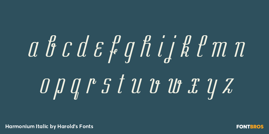Harmonium Italic Font Poster #3