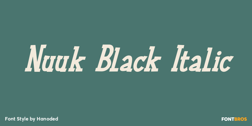 Nuuk Black Italic Font Poster #1