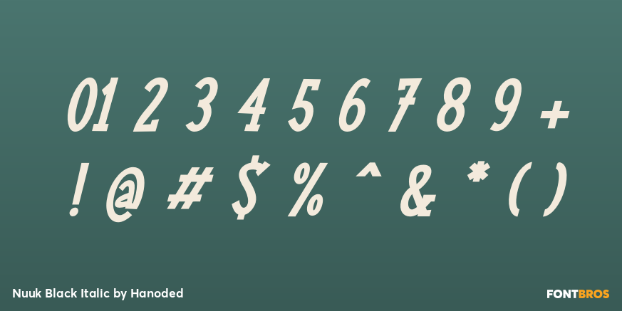 Nuuk Black Italic Font Poster #1