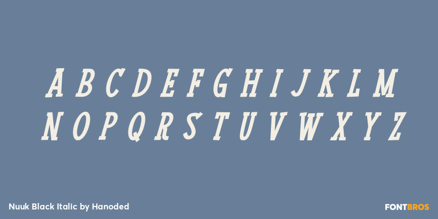 Nuuk Black Italic Font Poster #2