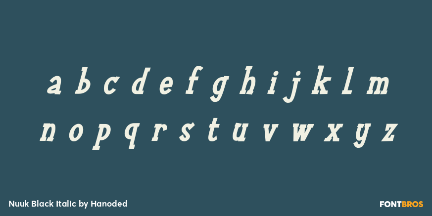 Nuuk Black Italic Font Poster #3