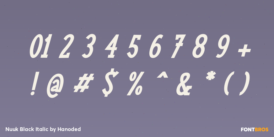 Nuuk Black Italic Font Poster #4