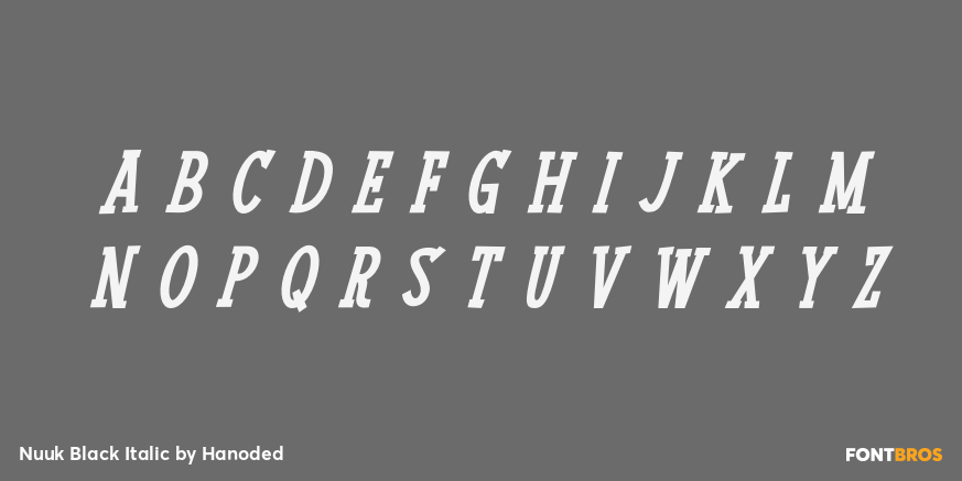 Nuuk Black Italic Font Poster #1