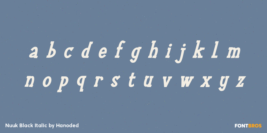Nuuk Black Italic Font Poster #1