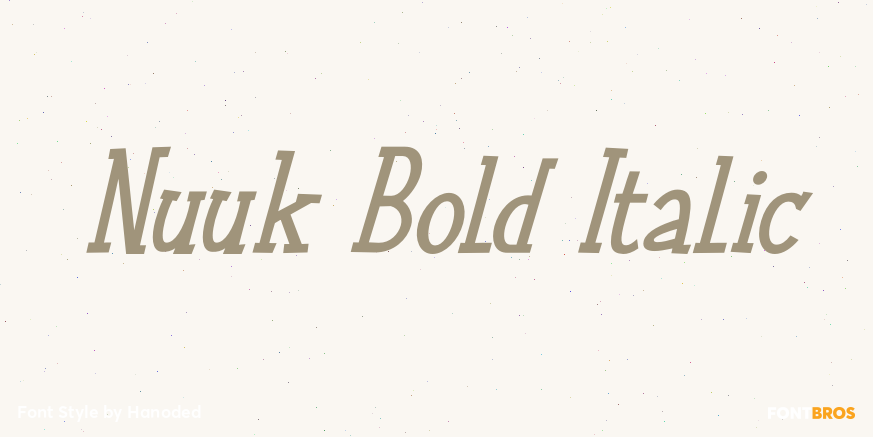 Nuuk Bold Italic Font Poster #1