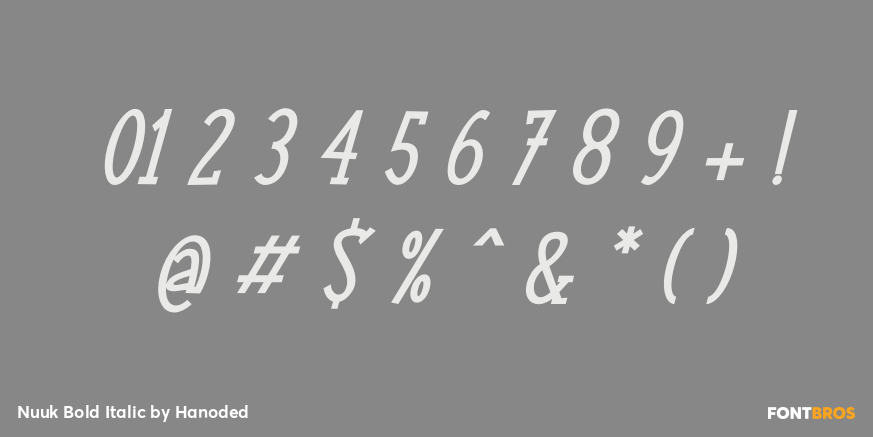 Nuuk Bold Italic Font Poster #1