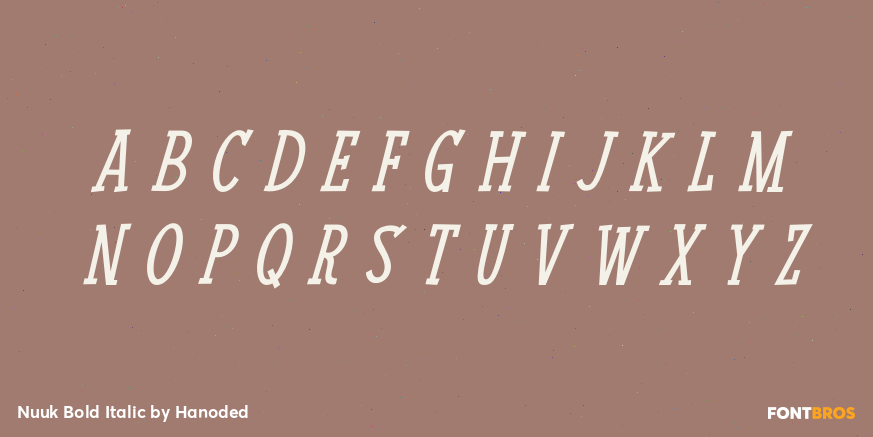 Nuuk Bold Italic Font Poster #1