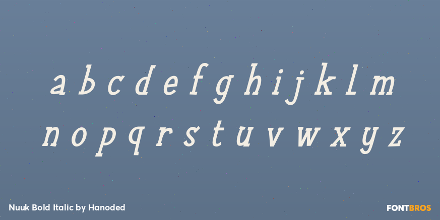 Nuuk Bold Italic Font Poster #1