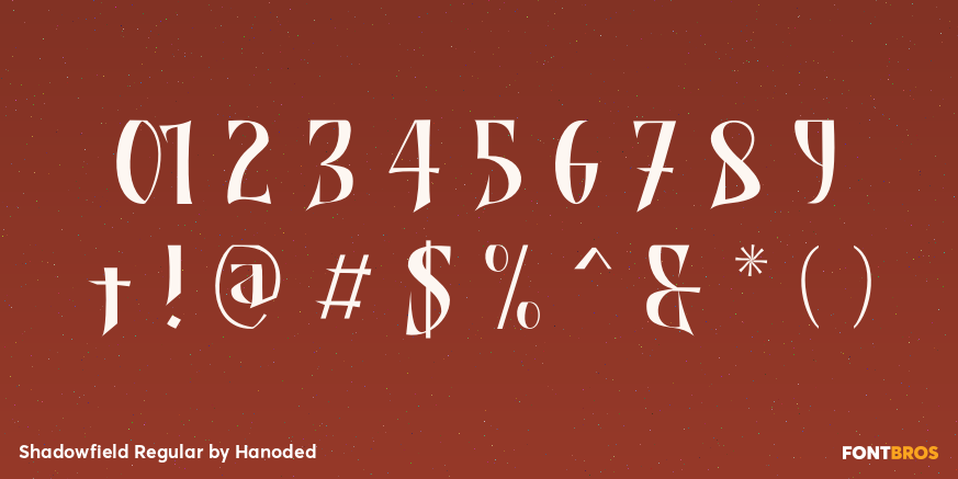 Shadowfield Regular Font Poster #1