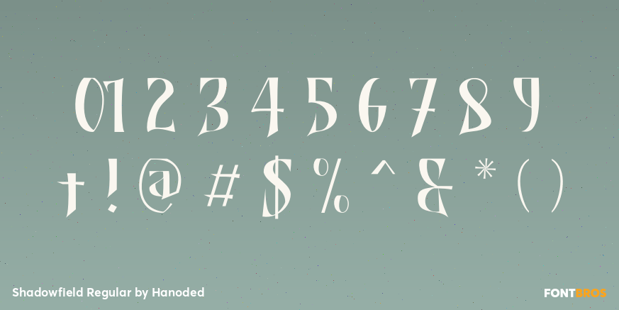 Shadowfield Regular Font Poster #4