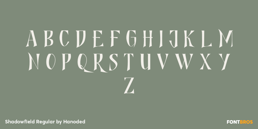 Shadowfield Regular Font Poster #1