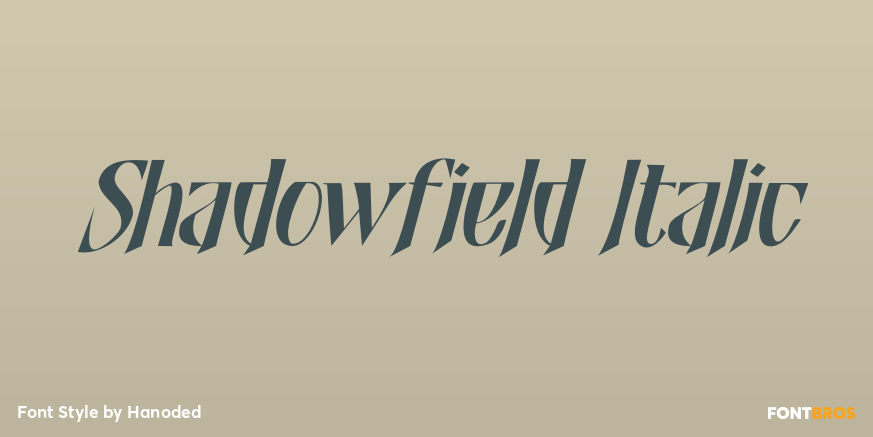 Shadowfield Italic Poster