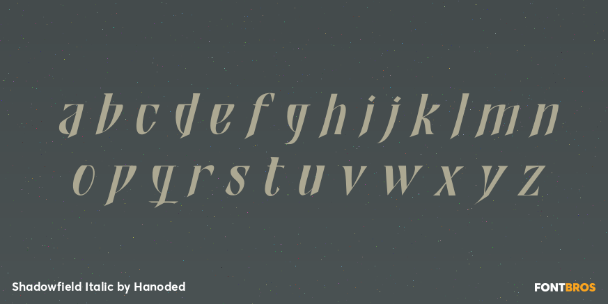 Shadowfield Italic Font Poster #1