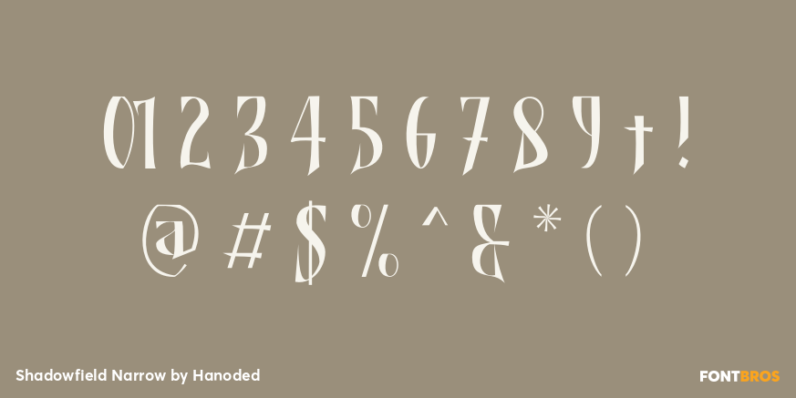 Shadowfield Narrow Font Poster #1