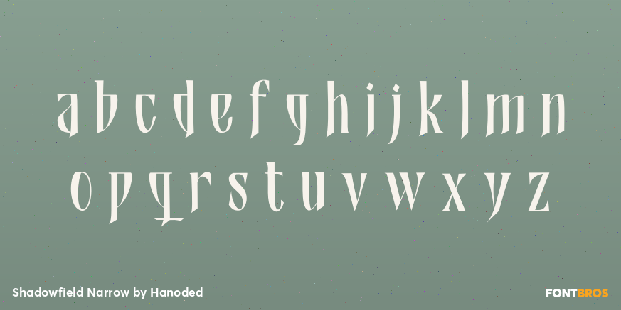 Shadowfield Narrow Font Poster #1