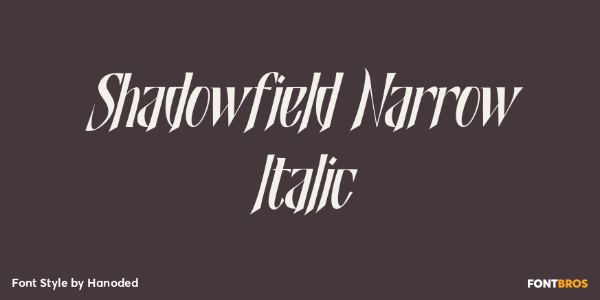 Shadowfield Narrow Italic Poster
