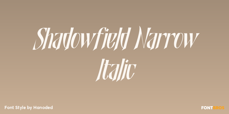 Shadowfield Narrow Italic Poster