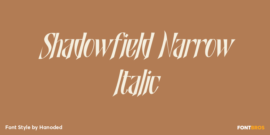 Shadowfield Narrow Italic Poster