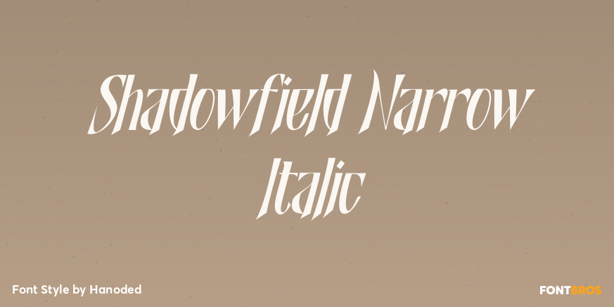 Shadowfield Narrow Italic Poster